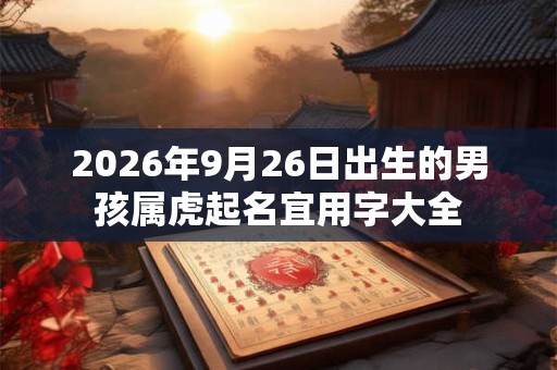 2026年9月26日出生的男孩属虎起名宜用字大全