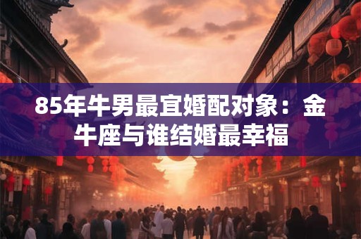 85年牛男最宜婚配对象：金牛座与谁结婚最幸福