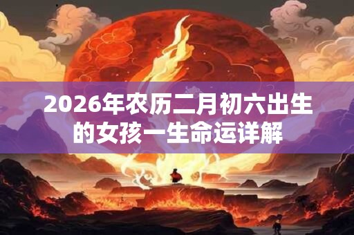 2026年农历二月初六出生的女孩一生命运详解