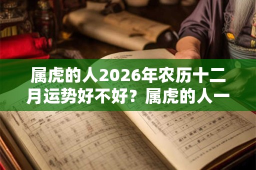 属虎的人2026年农历十二月运势好不好？属虎的人一生总运势如何？