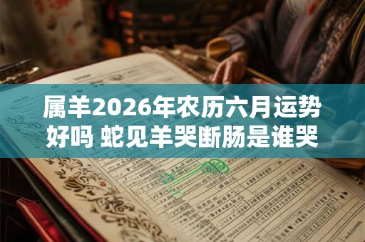 属羊2026年农历六月运势好吗 蛇见羊哭断肠是谁哭