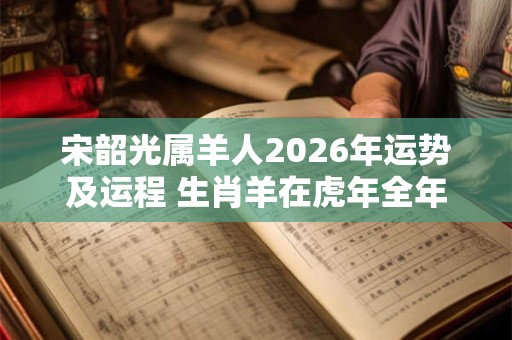 宋韶光属羊人2026年运势及运程 生肖羊在虎年全年每月运势如何