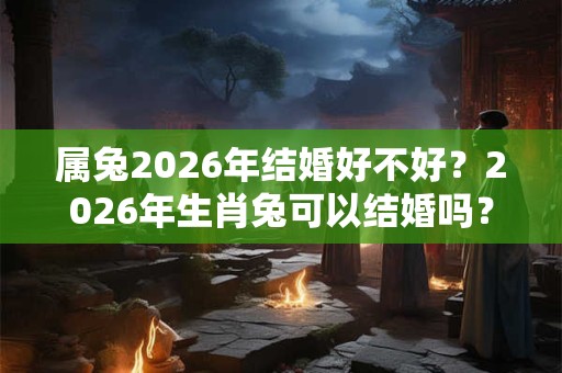 属兔2026年结婚好不好？2026年生肖兔可以结婚吗？