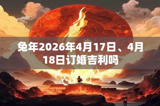 兔年2026年4月17日、4月18日订婚吉利吗