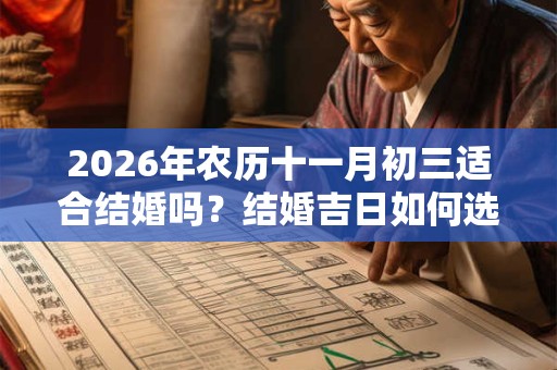 2026年农历十一月初三适合结婚吗？结婚吉日如何选择？