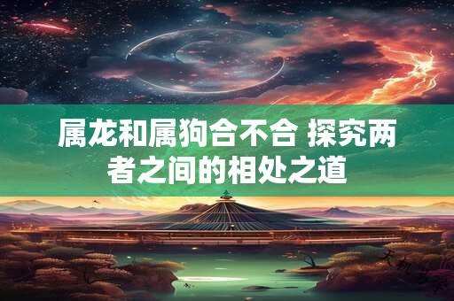 属龙和属狗合不合 探究两者之间的相处之道