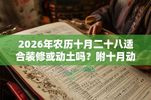 2026年农历十月二十八适合装修或动土吗？附十月动土吉日
