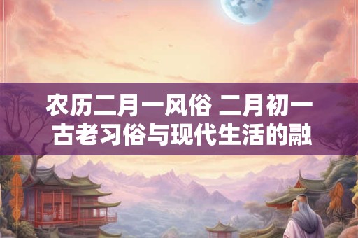 农历二月一风俗 二月初一 古老习俗与现代生活的融合