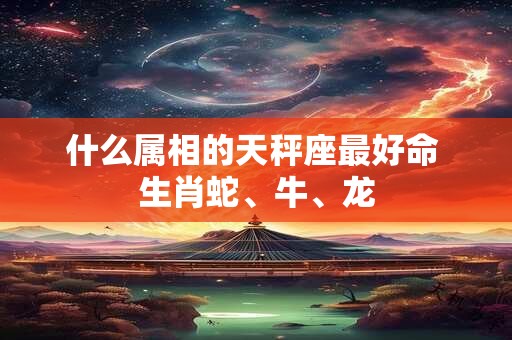 什么属相的天秤座最好命 生肖蛇、牛、龙