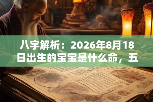 八字解析：2026年8月18日出生的宝宝是什么命，五行缺什么