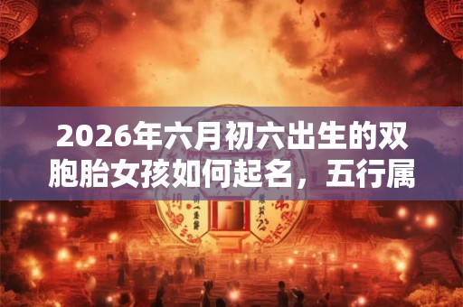 2026年六月初六出生的双胞胎女孩如何起名，五行属什么