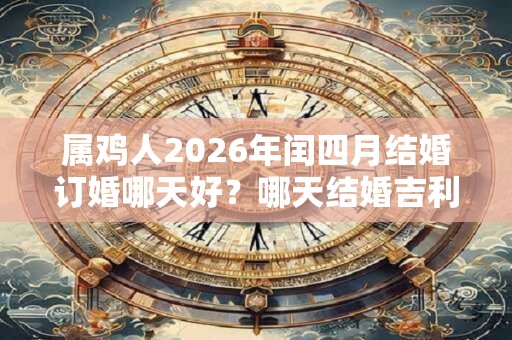 属鸡人2026年闰四月结婚订婚哪天好？哪天结婚吉利？