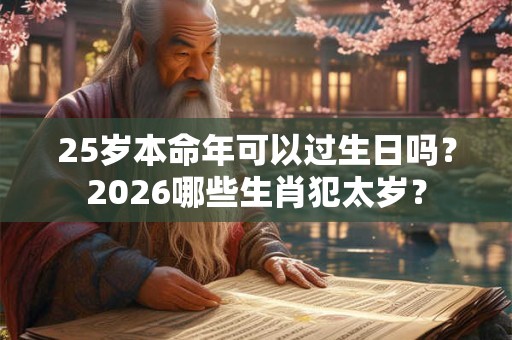 25岁本命年可以过生日吗？2026哪些生肖犯太岁？