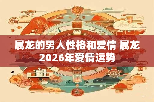 属龙的男人性格和爱情 属龙2026年爱情运势