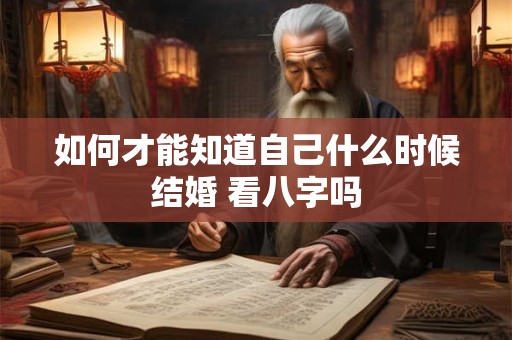 如何才能知道自己什么时候结婚 看八字吗