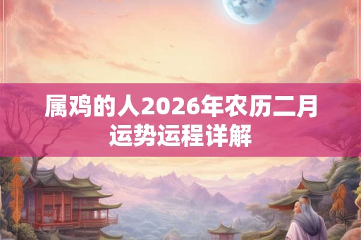 属鸡的人2026年农历二月运势运程详解