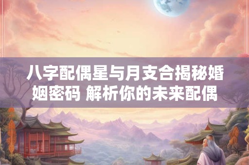 八字配偶星与月支合揭秘婚姻密码 解析你的未来配偶