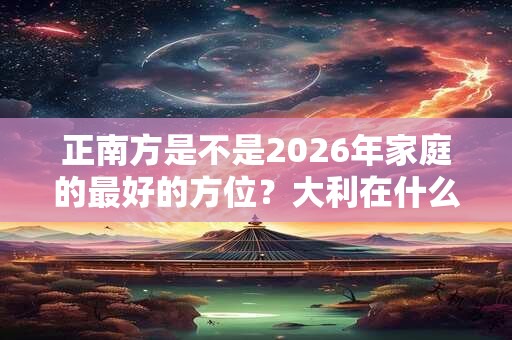 正南方是不是2026年家庭的最好的方位？大利在什么方向？
