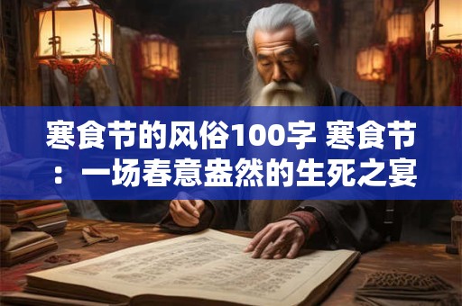 寒食节的风俗100字 寒食节：一场春意盎然的生死之宴