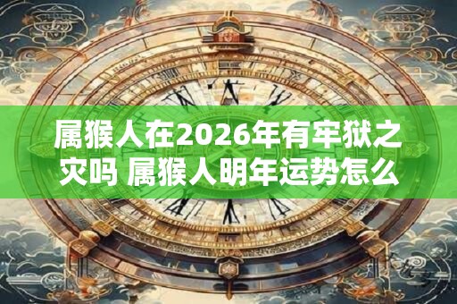 属猴人在2026年有牢狱之灾吗 属猴人明年运势怎么样