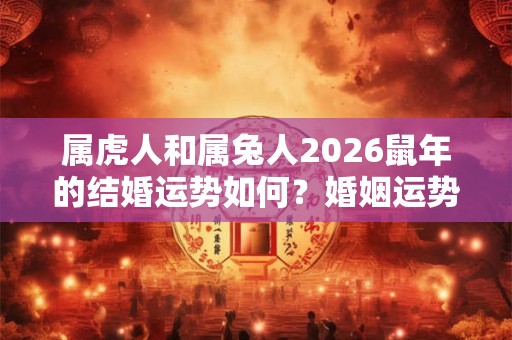 属虎人和属兔人2026鼠年的结婚运势如何？婚姻运势如何？