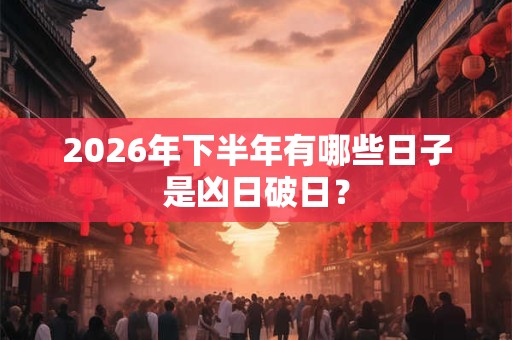 2026年下半年有哪些日子是凶日破日? 2026年下半年有哪些日子是凶日破日?