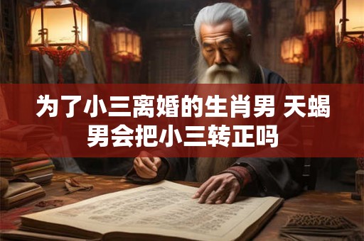 为了小三离婚的生肖男 天蝎男会把小三转正吗
