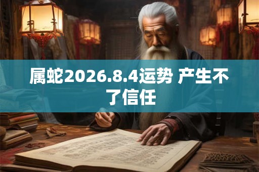 属蛇2026.8.4运势 产生不了信任