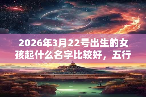 2026年3月22号出生的女孩起什么名字比较好，五行属什么