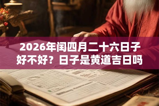 2026年闰四月二十六日子好不好？日子是黄道吉日吗？
