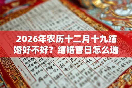 2026年农历十二月十九结婚好不好？结婚吉日怎么选？