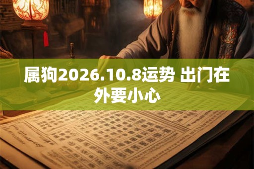 属狗2026.10.8运势 出门在外要小心