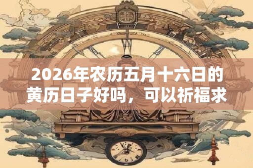 2026年农历五月十六日的黄历日子好吗，可以祈福求财吗？