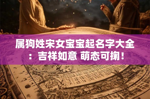 属狗姓宋女宝宝起名字大全：吉祥如意 萌态可掬！