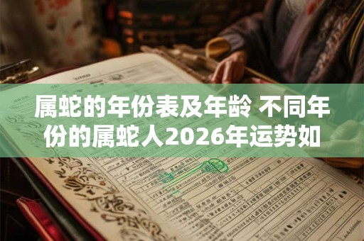 属蛇的年份表及年龄 不同年份的属蛇人2026年运势如何