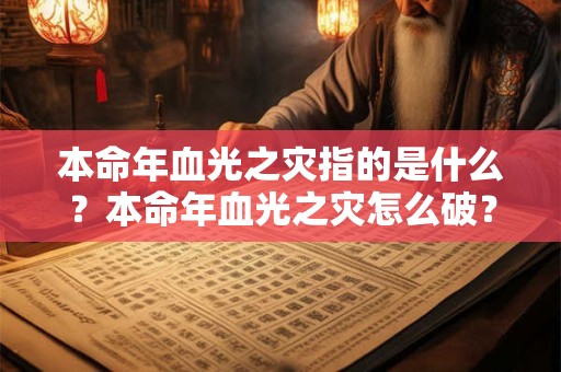 本命年血光之灾指的是什么？本命年血光之灾怎么破？