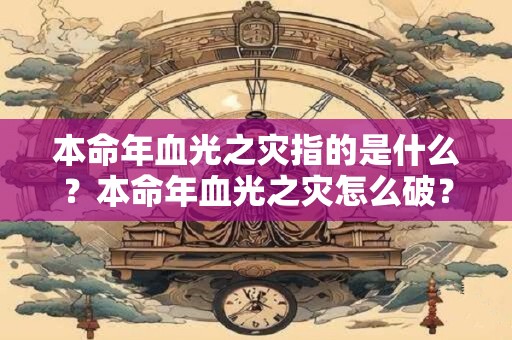 本命年血光之灾指的是什么？本命年血光之灾怎么破？
