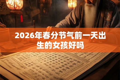 2026年春分节气前一天出生的女孩好吗