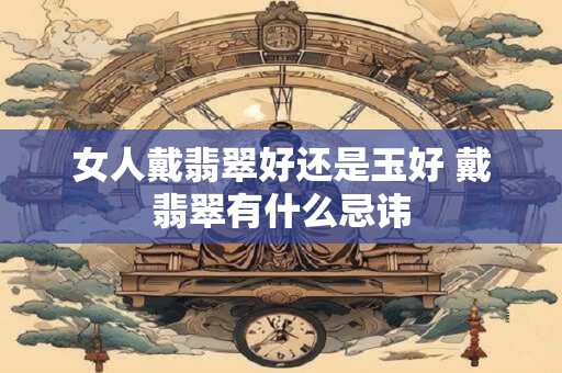 女人戴翡翠好还是玉好 戴翡翠有什么忌讳