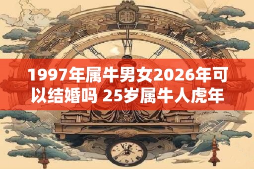 1997年属牛男女2026年可以结婚吗 25岁属牛人虎年结婚要注意什么