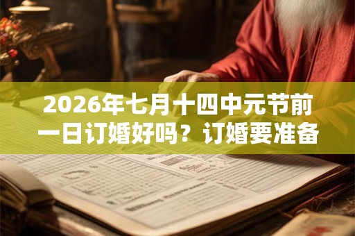 2026年七月十四中元节前一日订婚好吗？订婚要准备什么？
