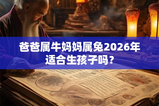爸爸属牛妈妈属兔2026年适合生孩子吗？