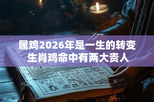 属鸡2026年是一生的转变 生肖鸡命中有两大贵人