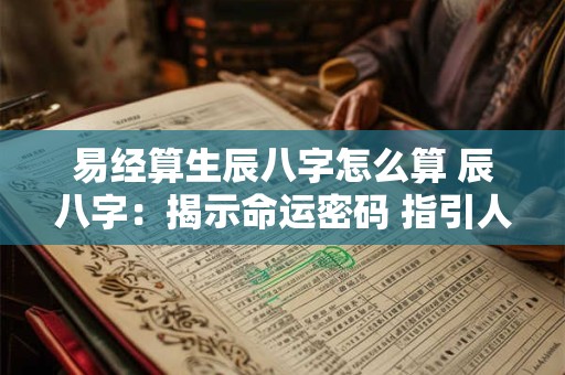 易经算生辰八字怎么算 辰八字：揭示命运密码 指引人生航向