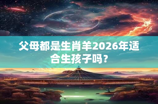 父母都是生肖羊2026年适合生孩子吗？