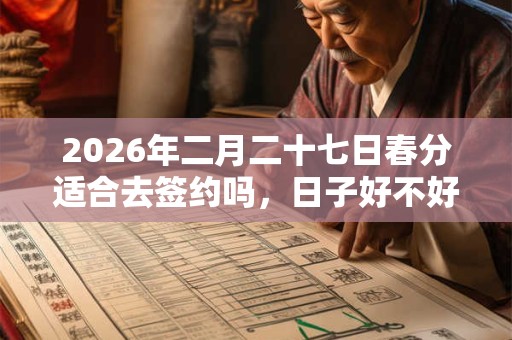 2026年二月二十七日春分适合去签约吗，日子好不好？