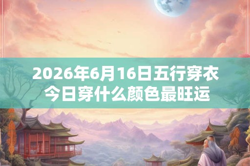 2026年6月16日五行穿衣 今日穿什么颜色最旺运