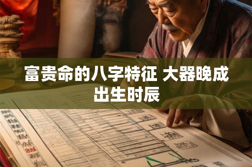 富贵命的八字特征 大器晚成出生时辰