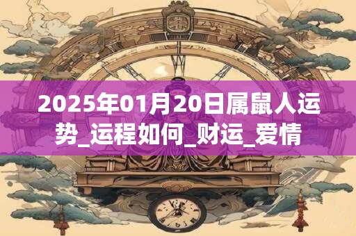 2025年01月20日属鼠人运势_运程如何_财运_爱情