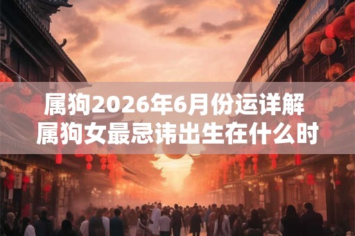 属狗2026年6月份运详解 属狗女最忌讳出生在什么时候